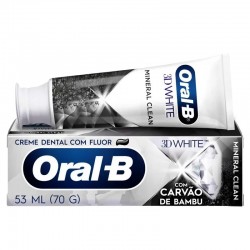 Creme Dental Oral B 3d White Mineral Clean CarvÃo Bambu 70g