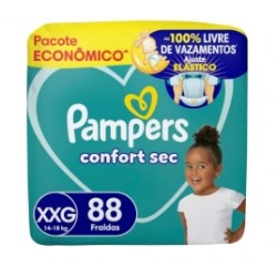 Fralda Pampers Confort Sec Jumbo Xxg 88un