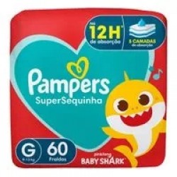Fralda Pampers Supersequinha G 60un