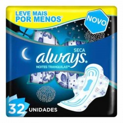 Absorvente Always Noites Tranquilas G Seca Com Abas 32un