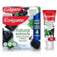 Creme Dental Colgate Natural Extracts CarvÃo Ativado 90g 4un
