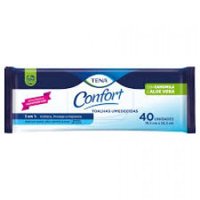 Toalha Umedecida Tena Confort Camomila E Aloe Vera Compacta 40un
