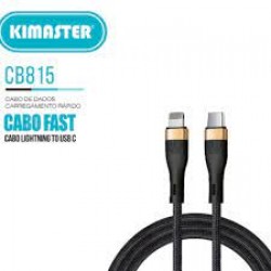 Cabo Para Carregador Kimaster Usb-c Lightning Turbo Cb815