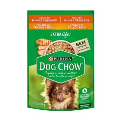 RaÇÃo Dog Chow Adult Peq Frango/peru 100g