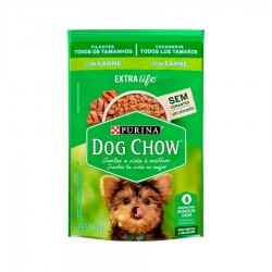 RaÇÃo Dog Chow Filhote Tdtm Carne 100g