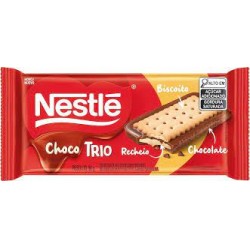 Chocolate Nestle Choco Trio Biscoito Recheio De Amendoim 90g