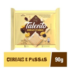 Chocolate Talento Branco Cereais E Passas 85g