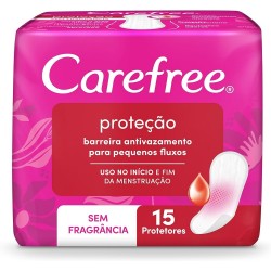 Absorvente Carefree ProteÇÃo Sem Perfume 15un
