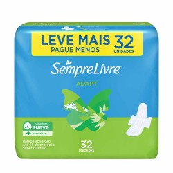 Absorvente Sempre Livre Adapt Suave 32un Com Abas