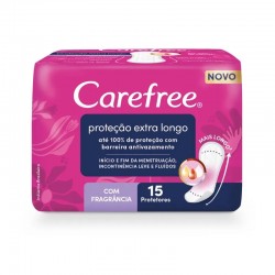 Absorvente Carefree ProteÇÃo Extra Longo Sem Abas 15un