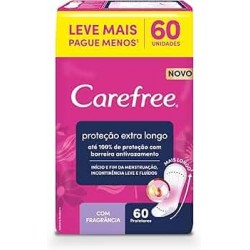 Absorvente Carefree ProteÇÃo Extra Longo Sem Abas 60un