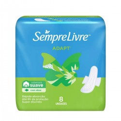 Absorvente Sempre Livre Especial Adapt Suave 8un Com Abas