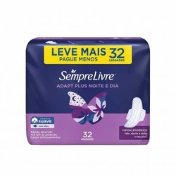 Absorvente Sempre Livre Max Suave Noturno Leve32un Pague24un