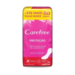 Absorvente Carefree ProteÇÃo Com Perfume Leve80 Pague60un