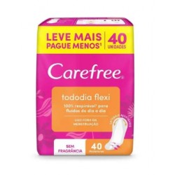 Absorvente Carefree Todo Dia Flexi Sem Perfume 40un