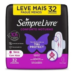 Absorvente Sempre Livre Adapt Plus Noite E Dia Seca 32un Aba