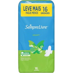 Absorvente Sempre Livre Especial Adapt Suave 16un Com Abas