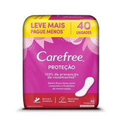 Absorvente Carefree ProteÇÃo Sem Perfume 40un