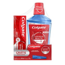 Enxaguante Bucal Colgate Luminous White 500 GrÁtis Cd.70g