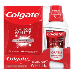 Creme Dental Colgate Luminous White 3un GrÁtis Enxaguato 70g