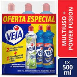 Kit Veja Power Fusion 500ml+limpeza Original 500ml+brinde
