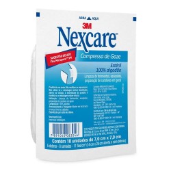 Compressa De Gaze Nexcare 7,0x7,0cm 11fios 10un