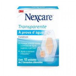 Curativo Nexcare Prova D´agua Transparente 2 Tamanhos 12un