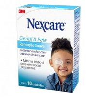 Protetor Ocular 3m Nexcare Adesivo De Silicone Infantil 10un
