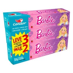 Gel Dental Condor Barbie Kids Morango 6+ Lv3 Pg2un 50g