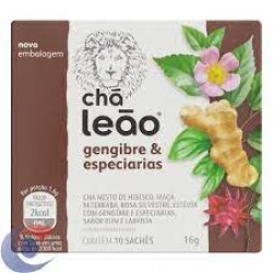 ChÁ LeÃo Gengibre Especiarias 10 SachÊs