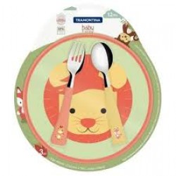 Jogo De Talheres Tramontina Baby Friends 3peÇas 23797/907