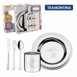 Jogo De RefeiÇÃo Tramontina Baby AÇo Inox 5pÇ