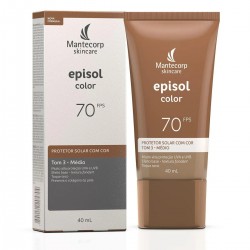 Protetor Solar Facial Episol Color Fps 70 Tom 3 40ml
