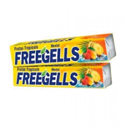 Bala Freegells Frutas Tropicais Mentol 27,9g
