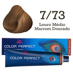 ColoraÇÃo Color Perfect 7/73 Louro MÉdio Marrom Dourado