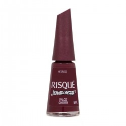 Esmalte Risque Lollapaloza Brasil MetÁlico Palco Cherry 8ml