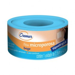 Fita Cremer Microporosa Bege 2,5cm X 4,5m