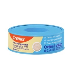 Fita Cremer Microporosa Bege 1,2cm X 4,5m