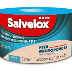 Fita Microporosa Salvelox Branca 2,5cm X 4,5m