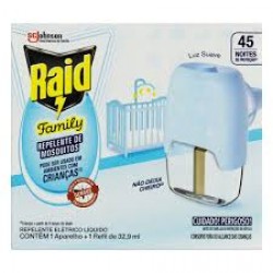 Raid Refil 45 Noites Family Aparelho +1un 32,9ml Com Luz