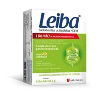 Leiba 1bi 6 SachÊs 4g PÓ Sabor Laranja