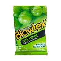 Preservativo Blowtex Lubrificado Uva Verde 3un