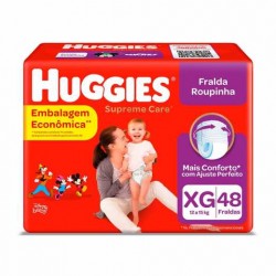 Fralda Huggies Supreme Care Roupinha Pants Hiper Xg 48un