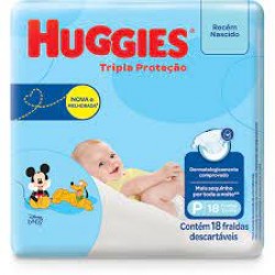Fralda Huggies Tripla ProteÇÃo Jumbinho P 18un