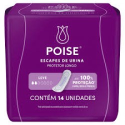 Absorvente Poise Escapes De Urina Protetor DiÁrio Longo 14un