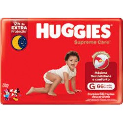 Fralda Huggies Supreme Care Hiper G 66un