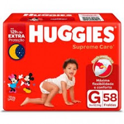 Fralda Huggies Supreme Care Hiper G 58un