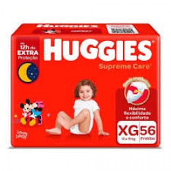 Fralda Huggies Supreme Care Hiper Xg 56un