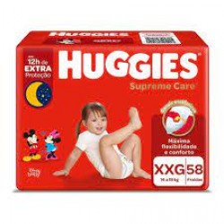 Fralda Huggies Supreme Care Hiper Xxg 58un