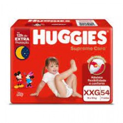 Fralda Huggies Supreme Care Hiper Xxg 54un